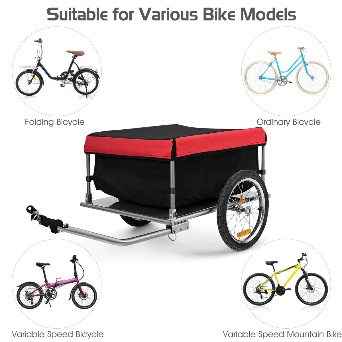 2025 Cargo Bike Trailer, Folding Frame Quick Release 16
