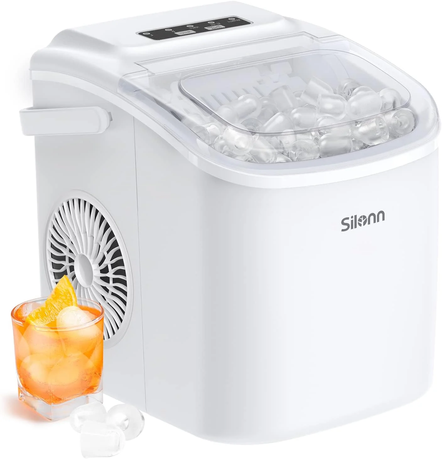 Nugget Ice Maker Countertop Pebble Ice Maker with Soft Chewable Ice