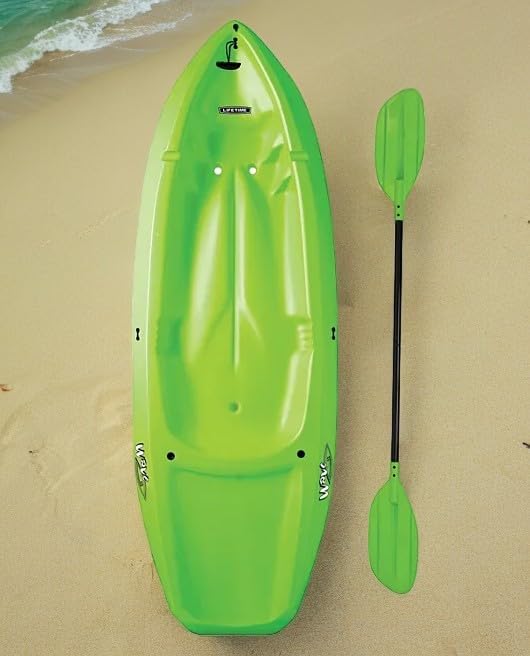 The Wave 6' Youth Kayak with Paddle. Designed for Stability and Safety, It's The Perfect Choice for Young Paddlers Ready to Conquer The Water