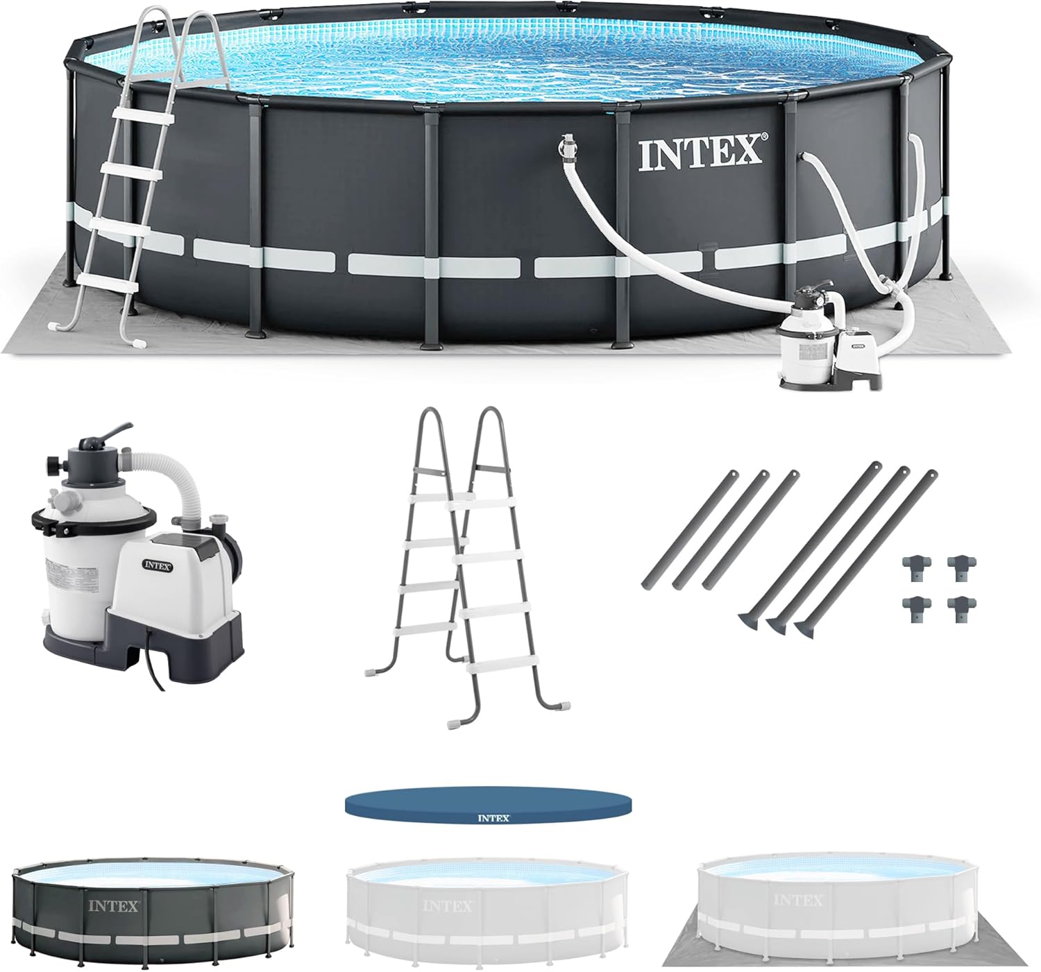 Xtr Frame 14′ X 42′′ Round Pool Set with Filter