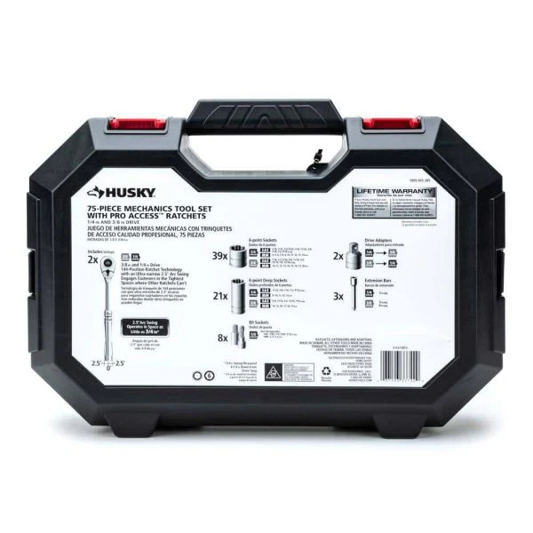 144-Position 1/4 in. and 3/8 in. Drive Mechanics Tool Set (75-Piece)