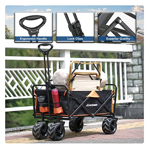 2025 Heavy Duty 350 lb Capacity Foldable Wagon with Large Wheels