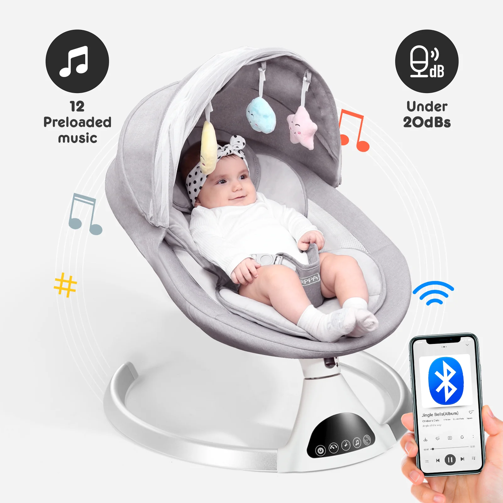 HARPPA Weddell | Electric Baby Swing