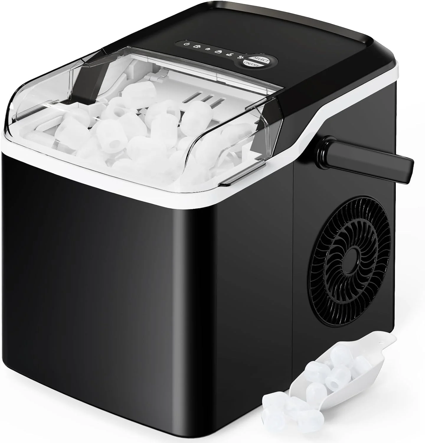 Nugget Ice Maker Countertop Pebble Ice Maker with Soft Chewable Ice