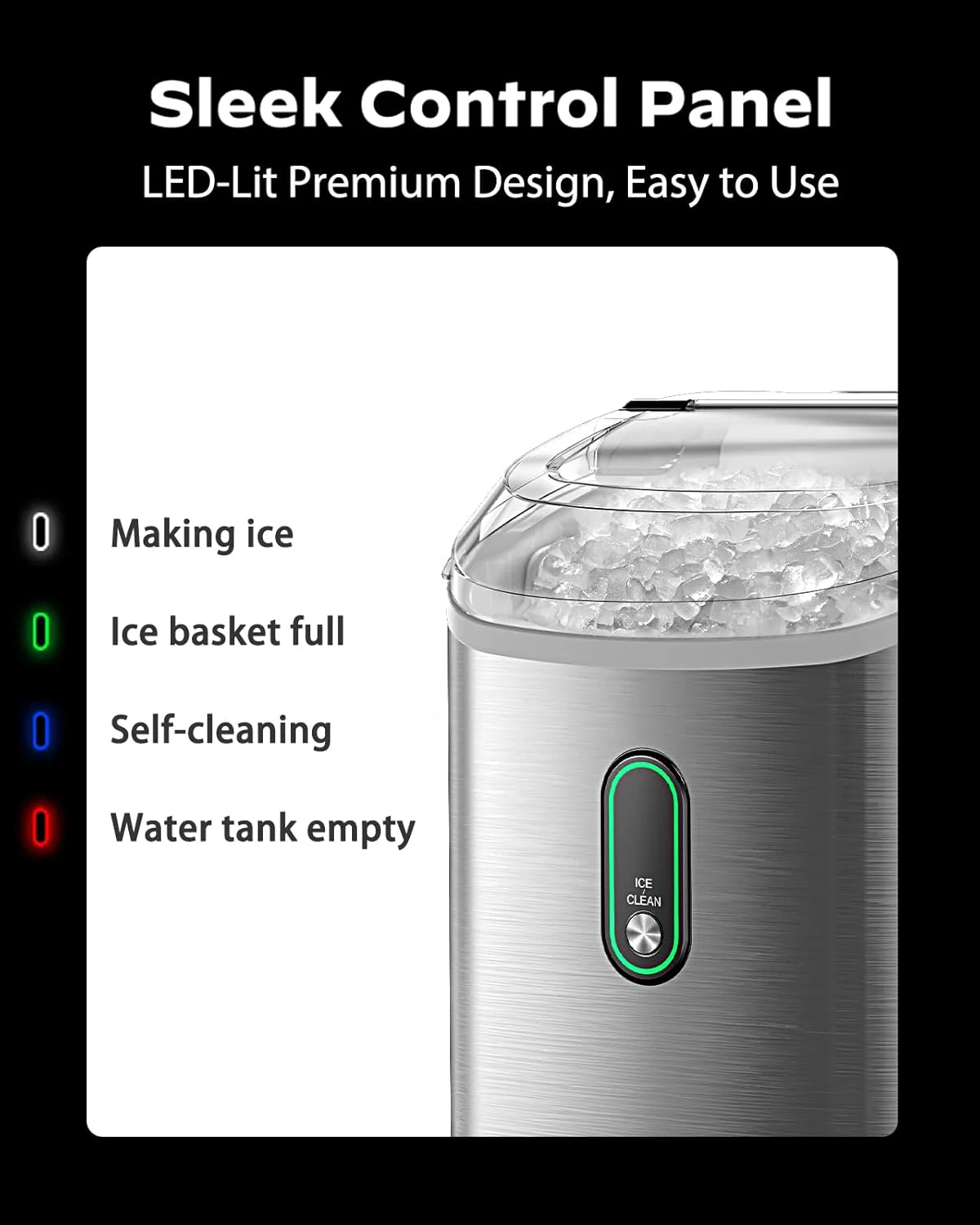 Ice Maker Countertop Silonn Chewable Pellet Ice Machine