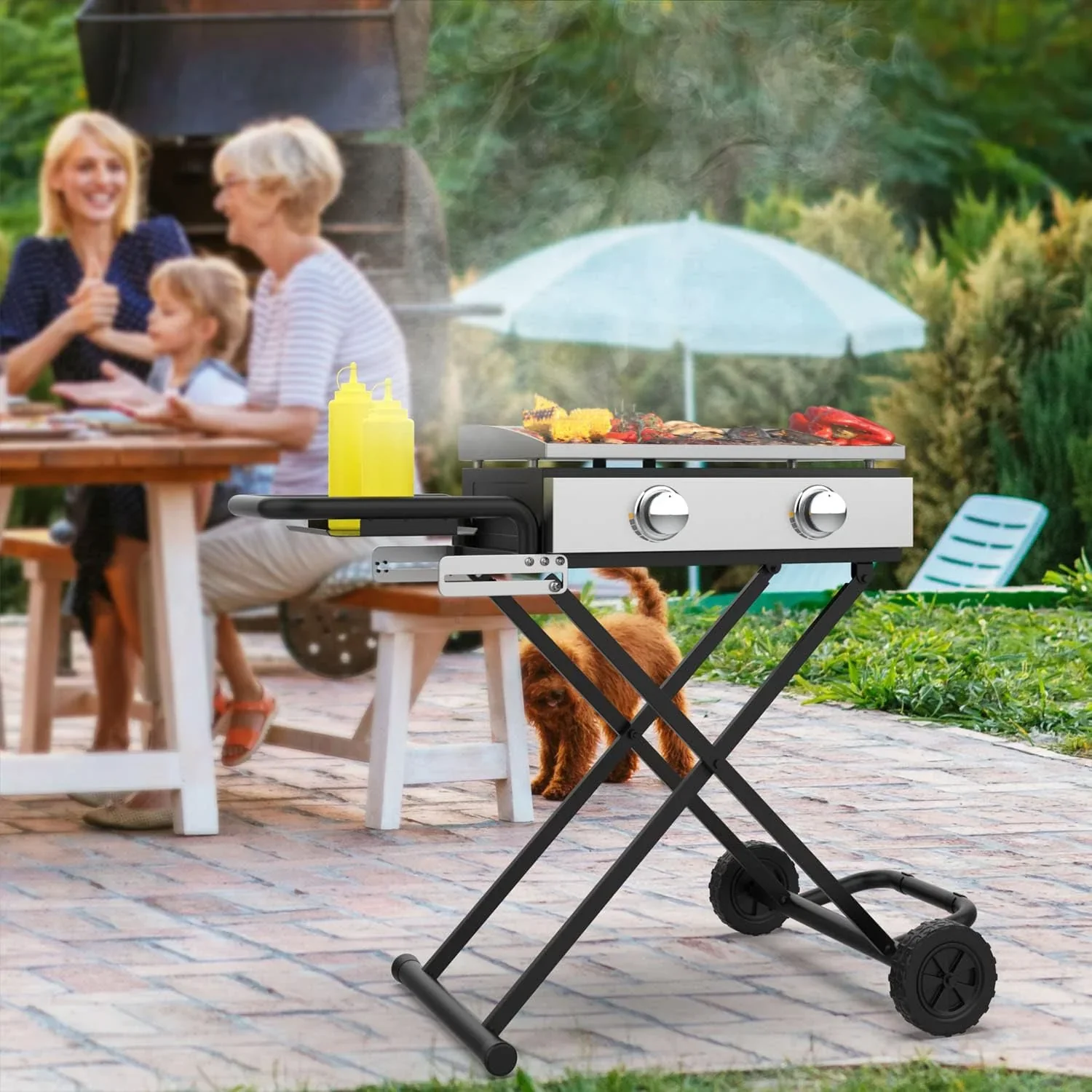 22quot;/17quot; Grill - Heavy-Duty Foldable Cart