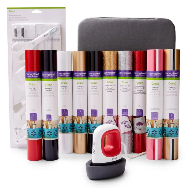 EasyPress Mini, Raspberry + Essentials Iron -On Bundle