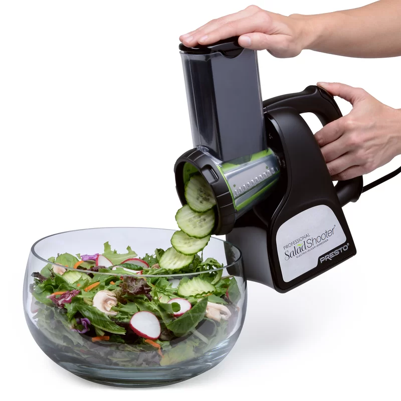 02970  114 W Black Electric Food Slicer and Food Shredder