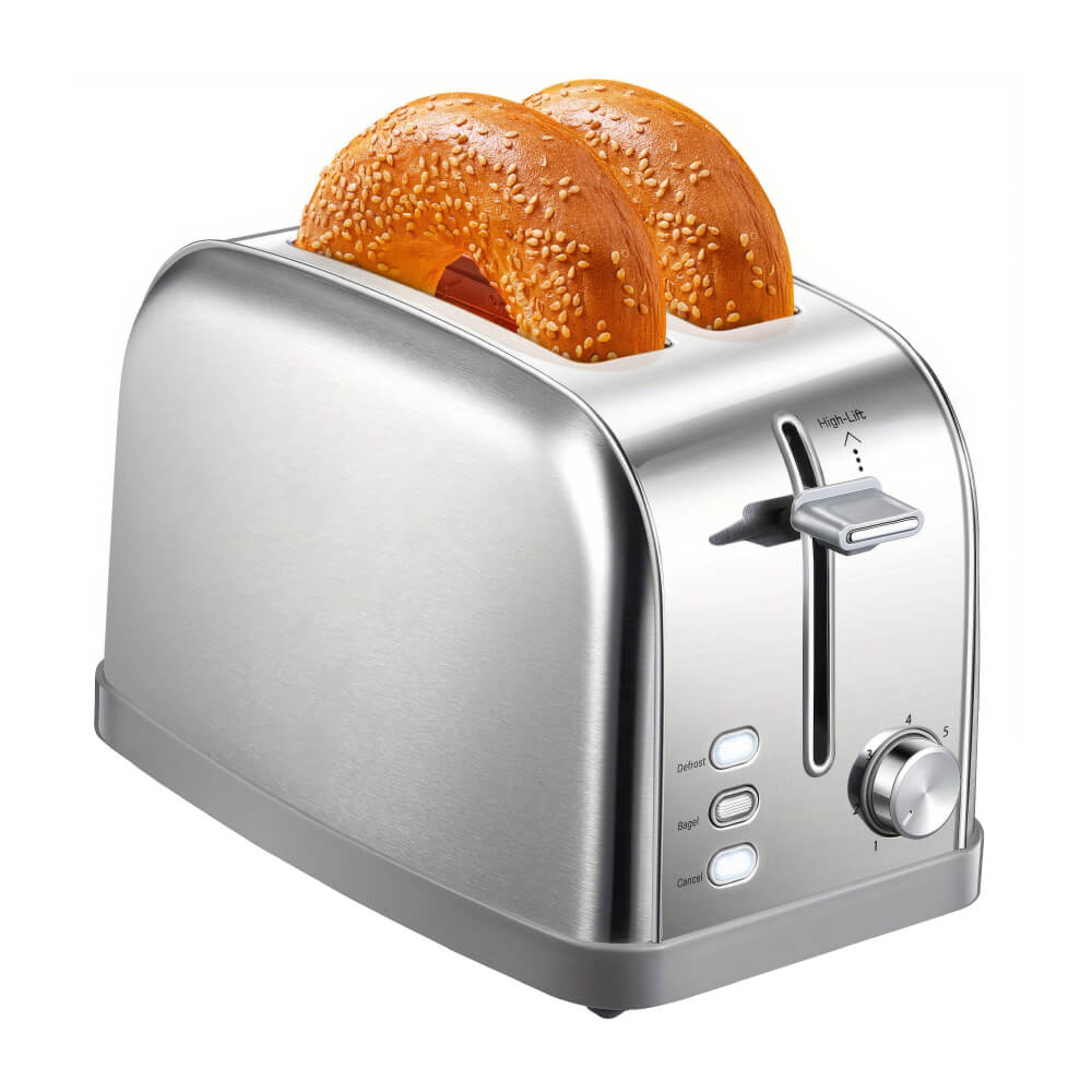 Retro 2-Slice Toaster with Extra-Wide Slots and 7 Shade Settings