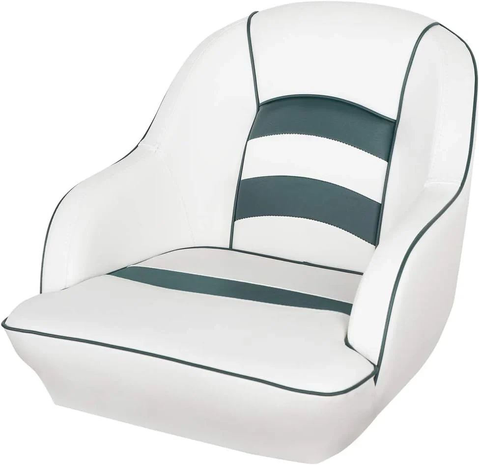 Bucket Pontoon Boat Seat (White/Blue)