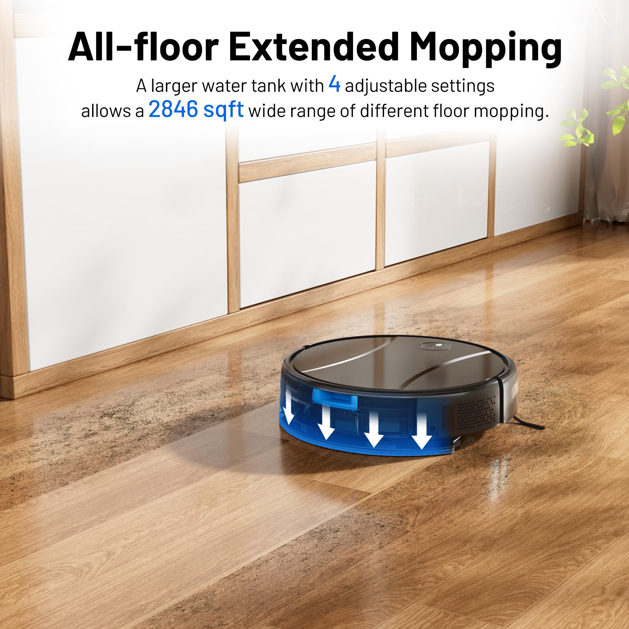Tipdiy 4200Pa Powerful Robot Vacuum and Mop Combo