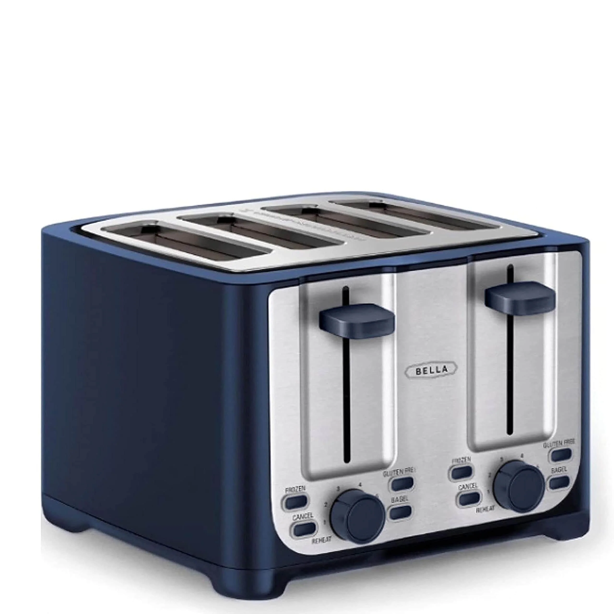 4 Slice Toaster with Auto Shut Off - Extra Wide Slots & Removable Crumb Tray and Cancel, Defrost & Reheat Function