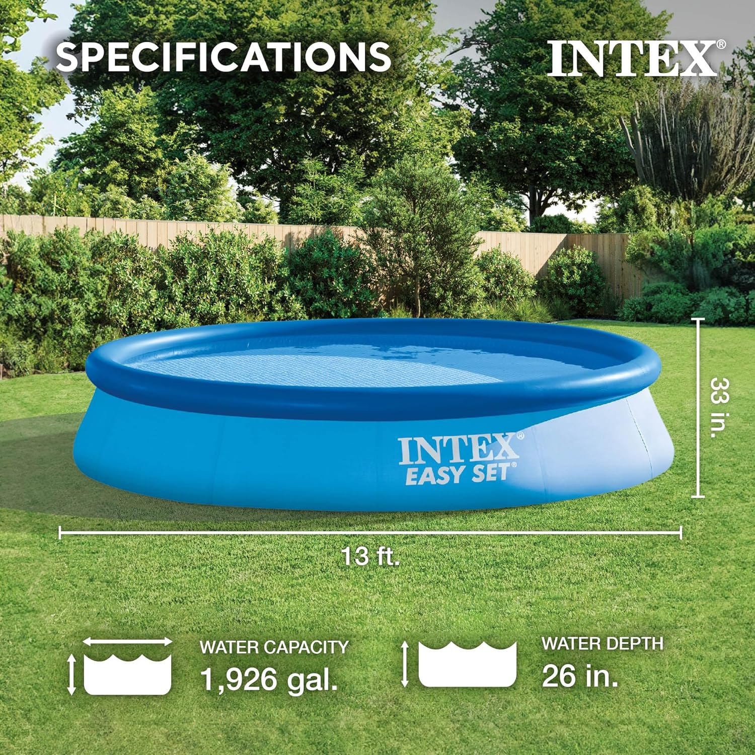 28167Eh Easy Set Inflatable Pool 15ft x 48in