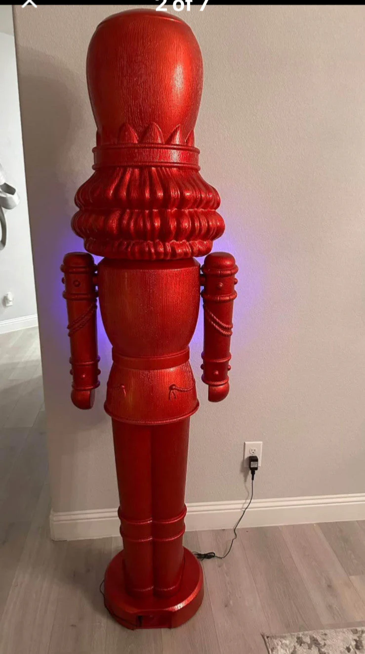6 Foot Holiday Time 75” RedNutcracker Christmas Decoration Brand New In Hand