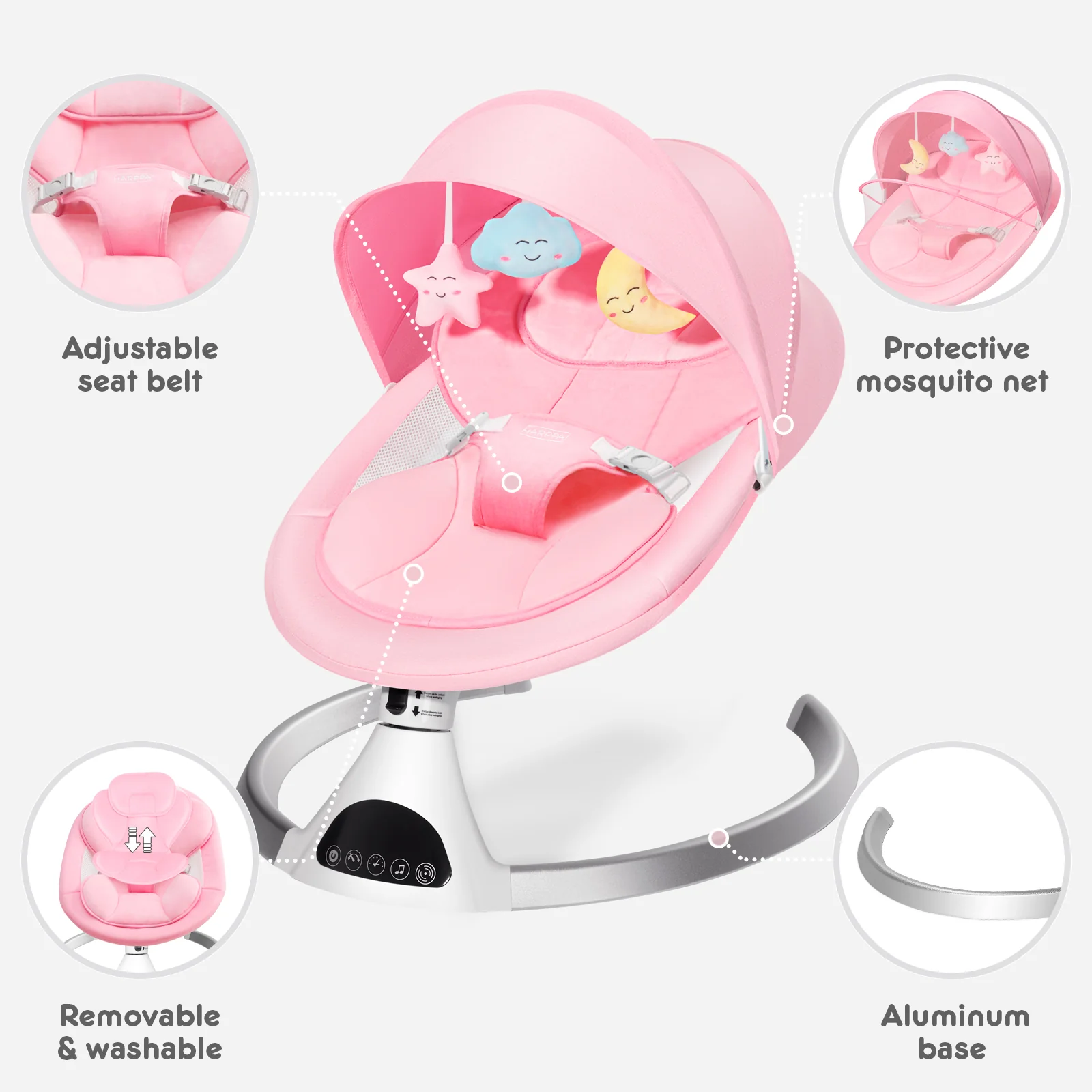 HARPPA Weddell | Electric Baby Swing