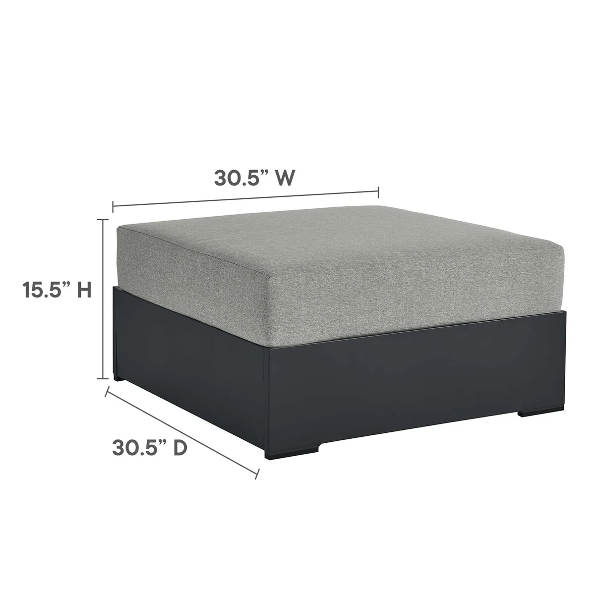 Tahoe Patio Aluminum Ottoman