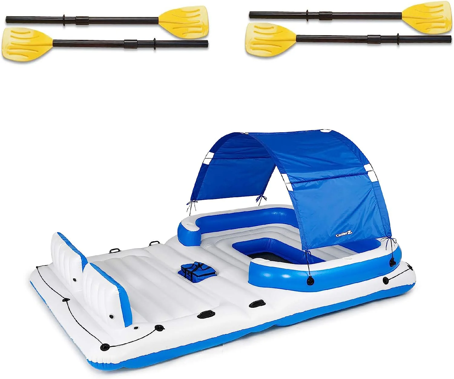 2025 Tropical Breeze 6 Person Floating Island Lake Raft Lounge