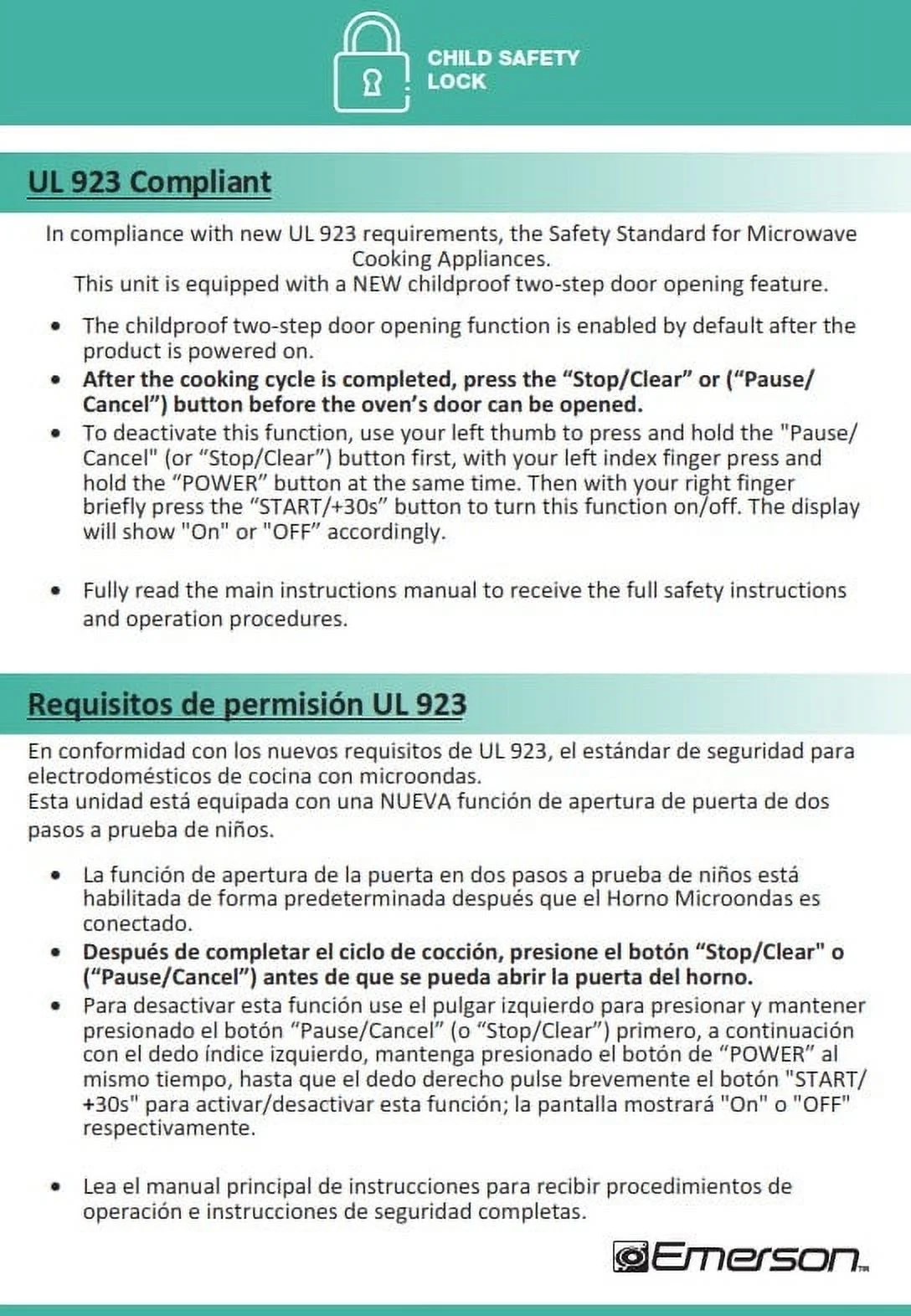 Emerson 0.7 Cu. Ft. 700 Watt, Black Microwave Oven with Touch Control, MW7302B
