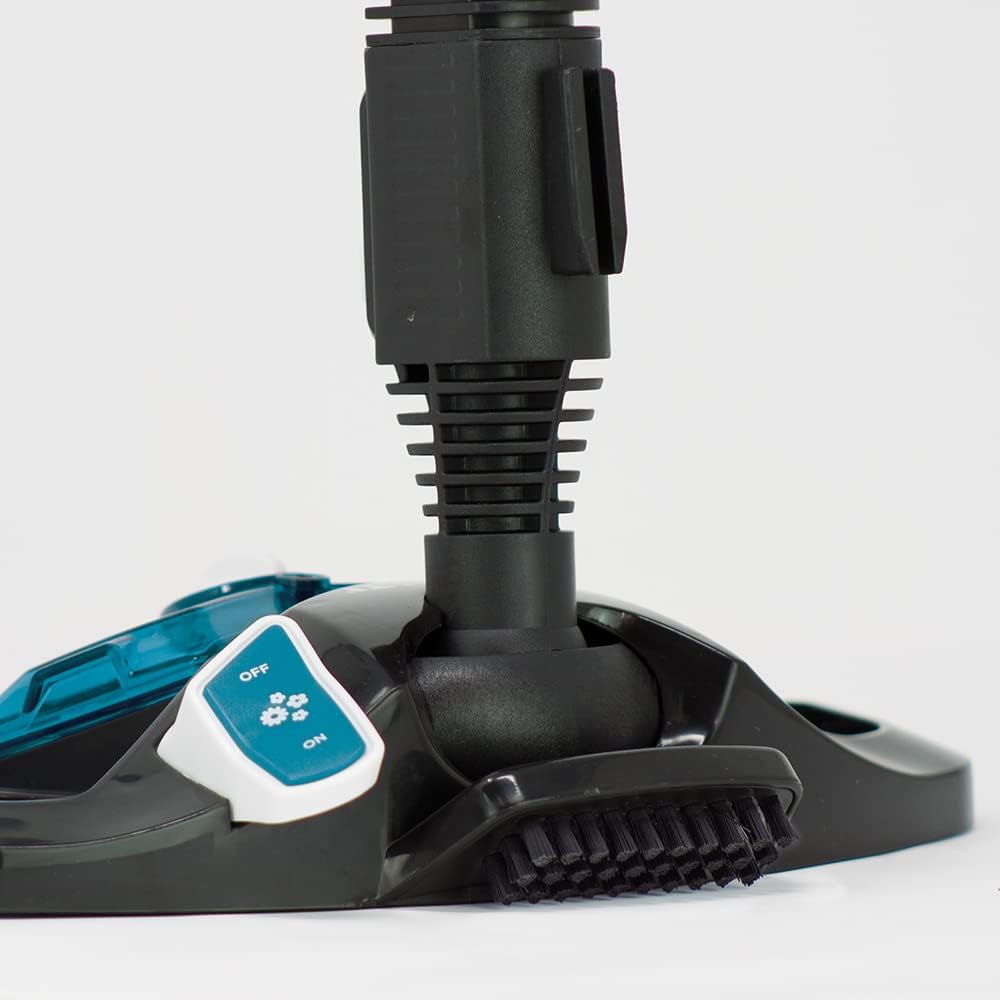 POLTI 8012628 Vaporetto   100 T Dampfreinigungsgert mit 4 Bar, ttet und beseitigt 99,99 Prozent Viren, Keime und Bakterien, Weiss/Türkis Metallic, Wassertankkapazitt 2 l, Dampfmenge 110 g/Min