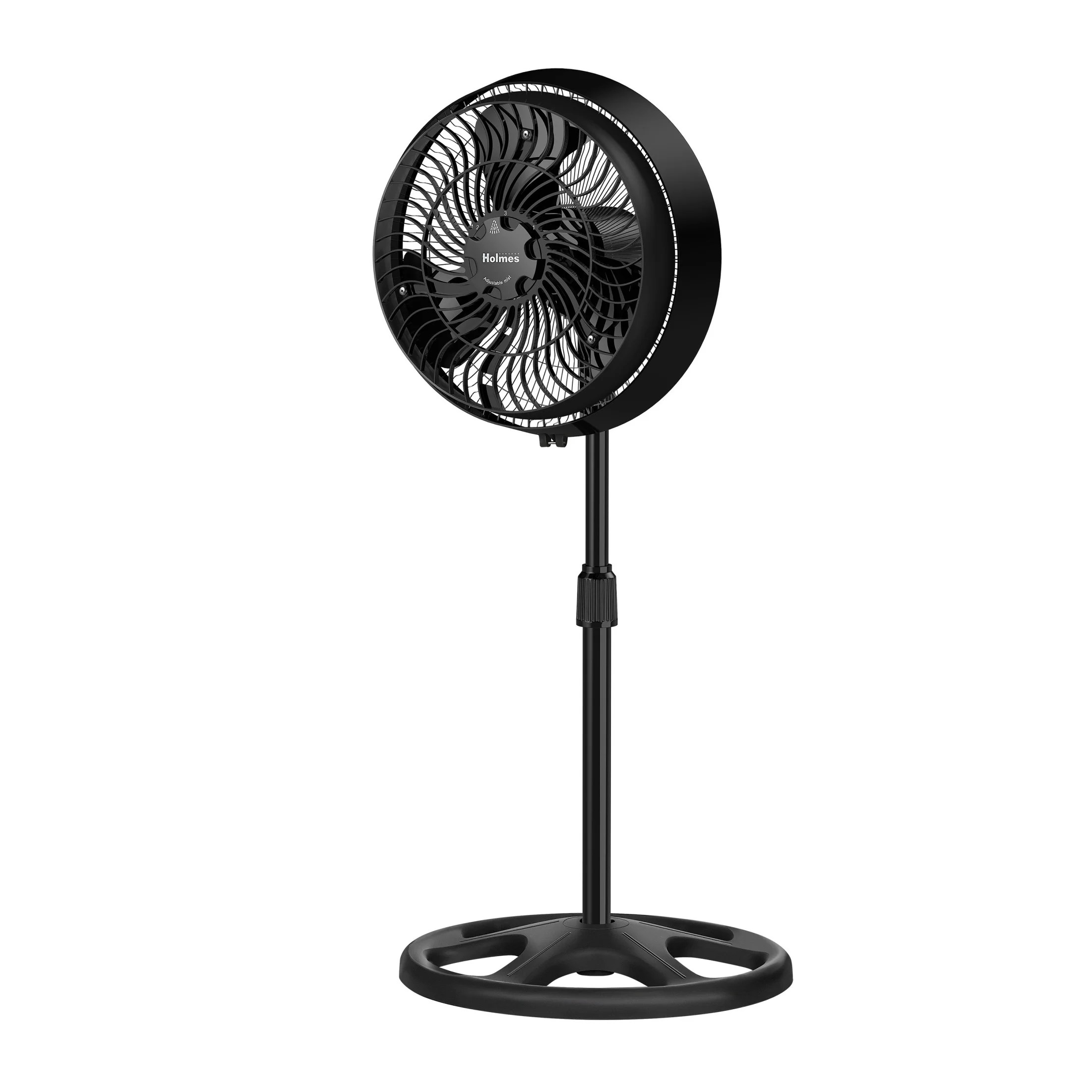 Holmes 16′′ Outdoor Misting Stand Fan, 3-Speed, Oscillating, GFCI, Hose, Black