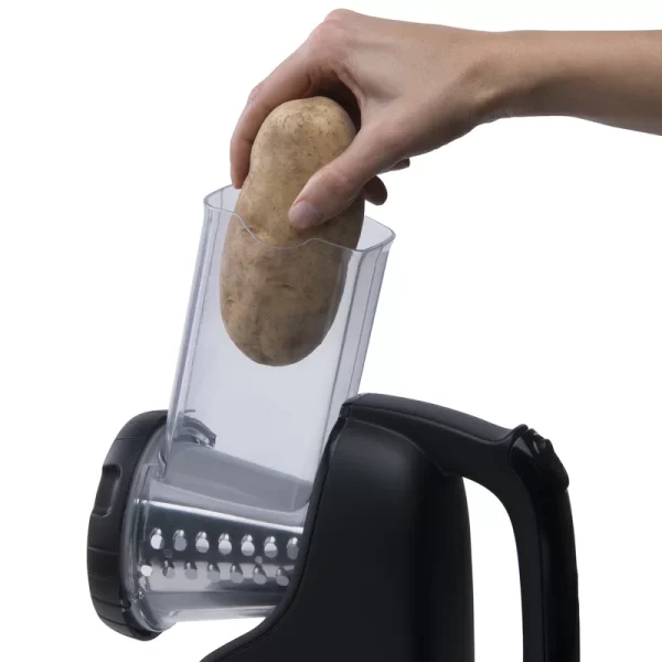 02970  114 W Black Electric Food Slicer and Food Shredder