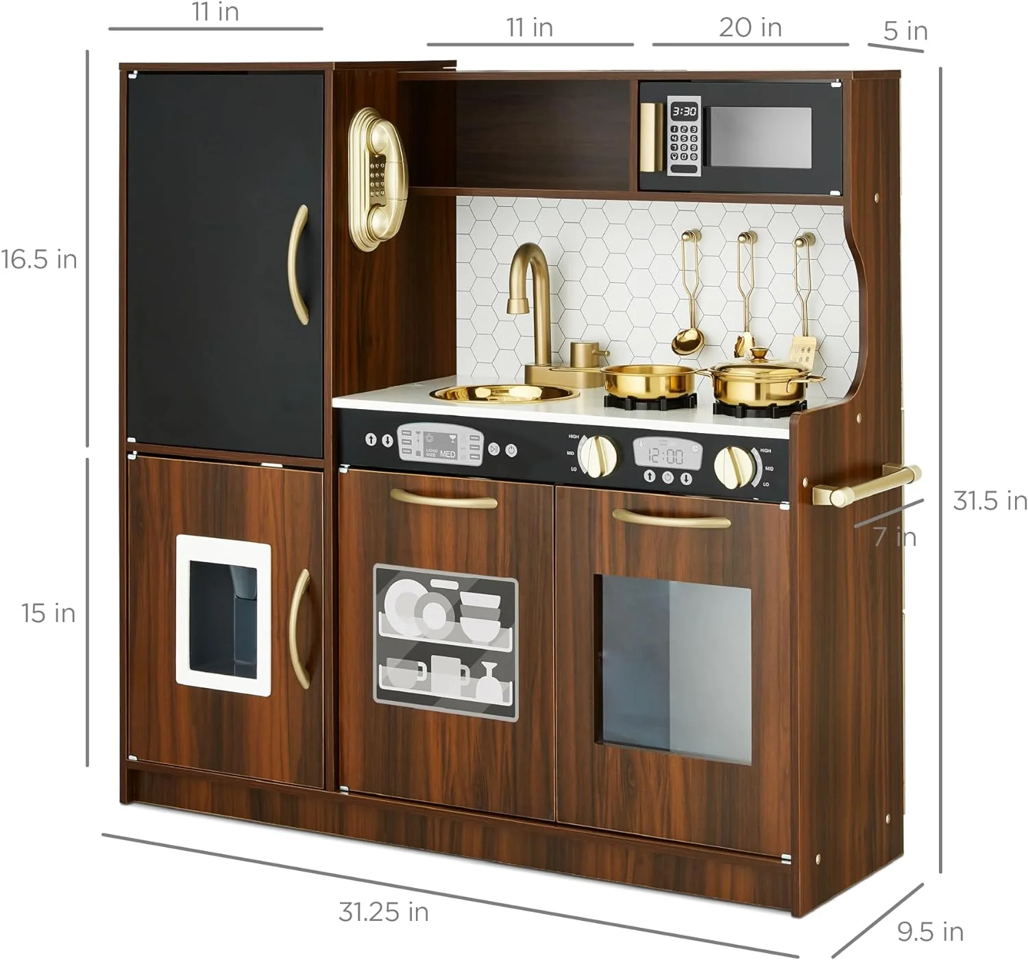 2025 Best Pretend Kitchen Wooden Toy Set for Kids