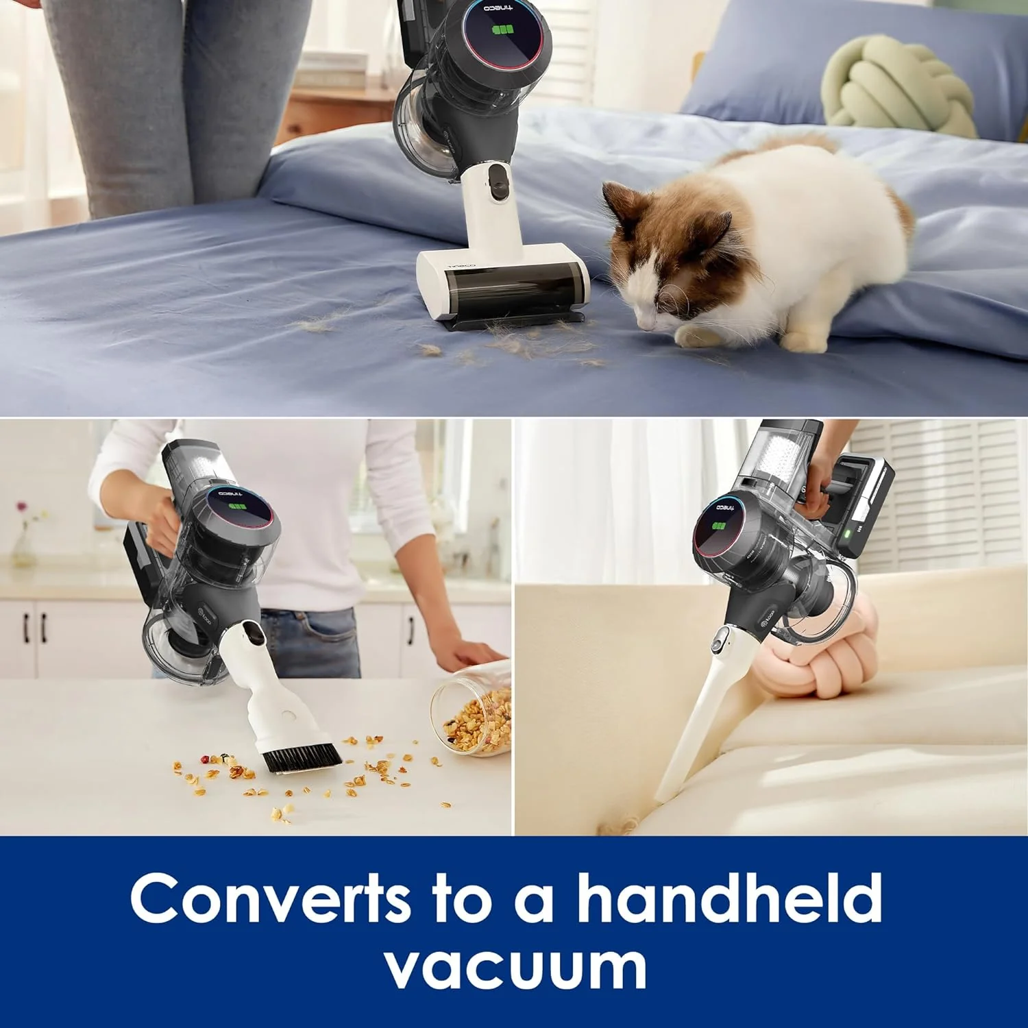 Cordless vacuum cleaner, smart stick handheld vacuum cleaner, strong suction, light weight, cordless handheld vacuum cleaner deep cleans hair, hard floors, carpets, cars