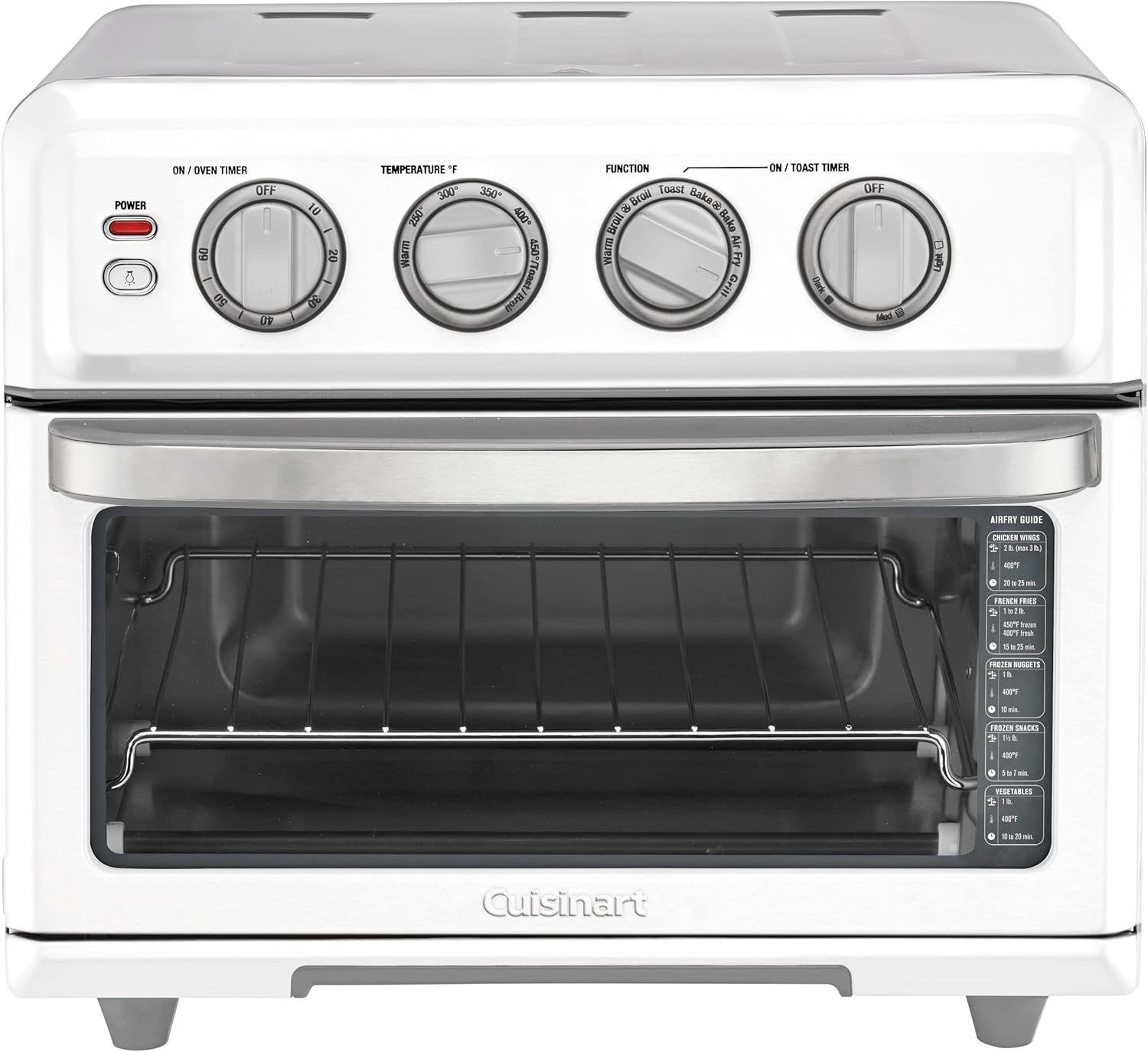 2025 Air Fryer + Convection Toaster Oven, 8-1 Oven with Bake, Grill, Broil & Warm Options, Stainless Steel, TOA-70