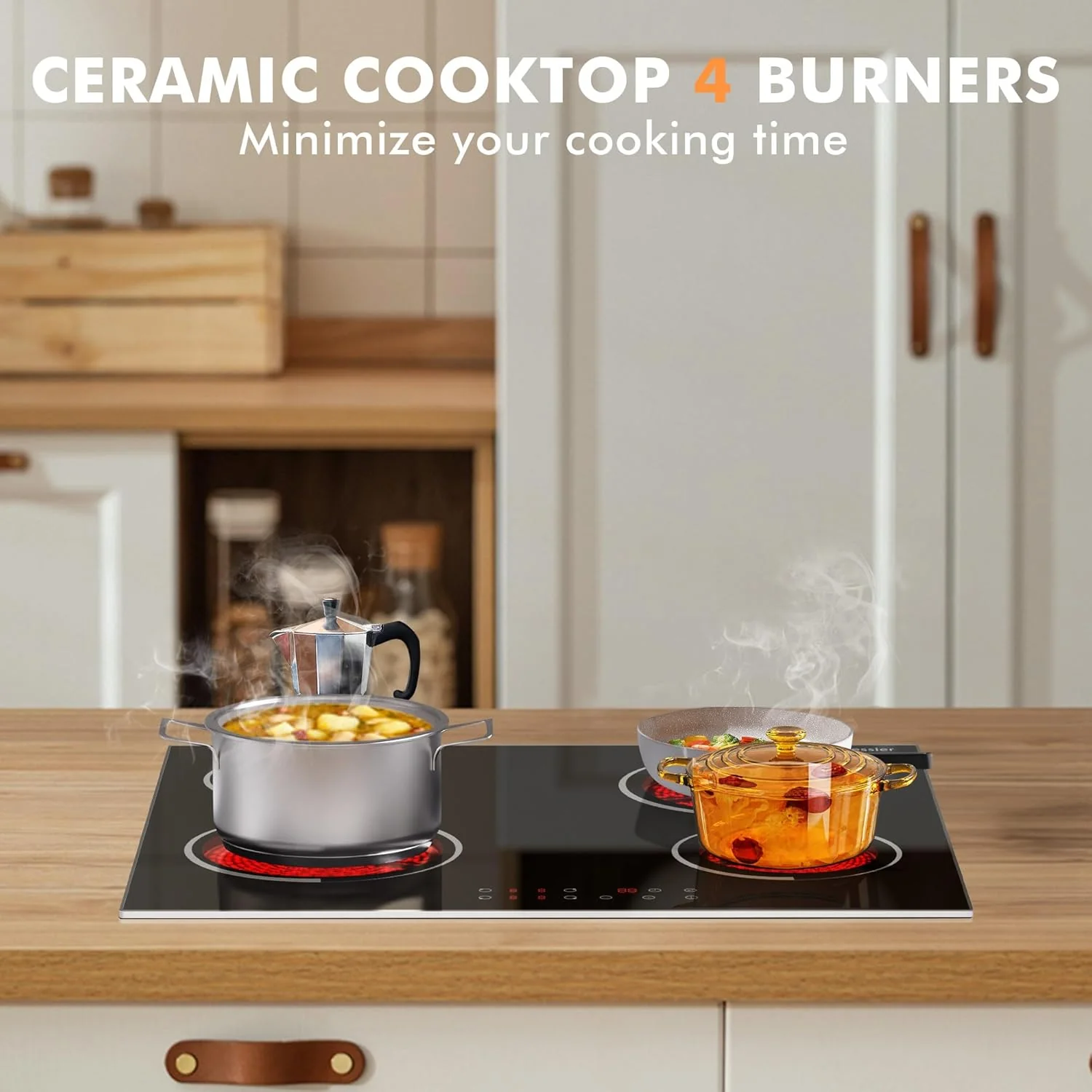 Electric Cooktop 30 Inch - 5 Burners Built-in Ceramic Cooktop, 30