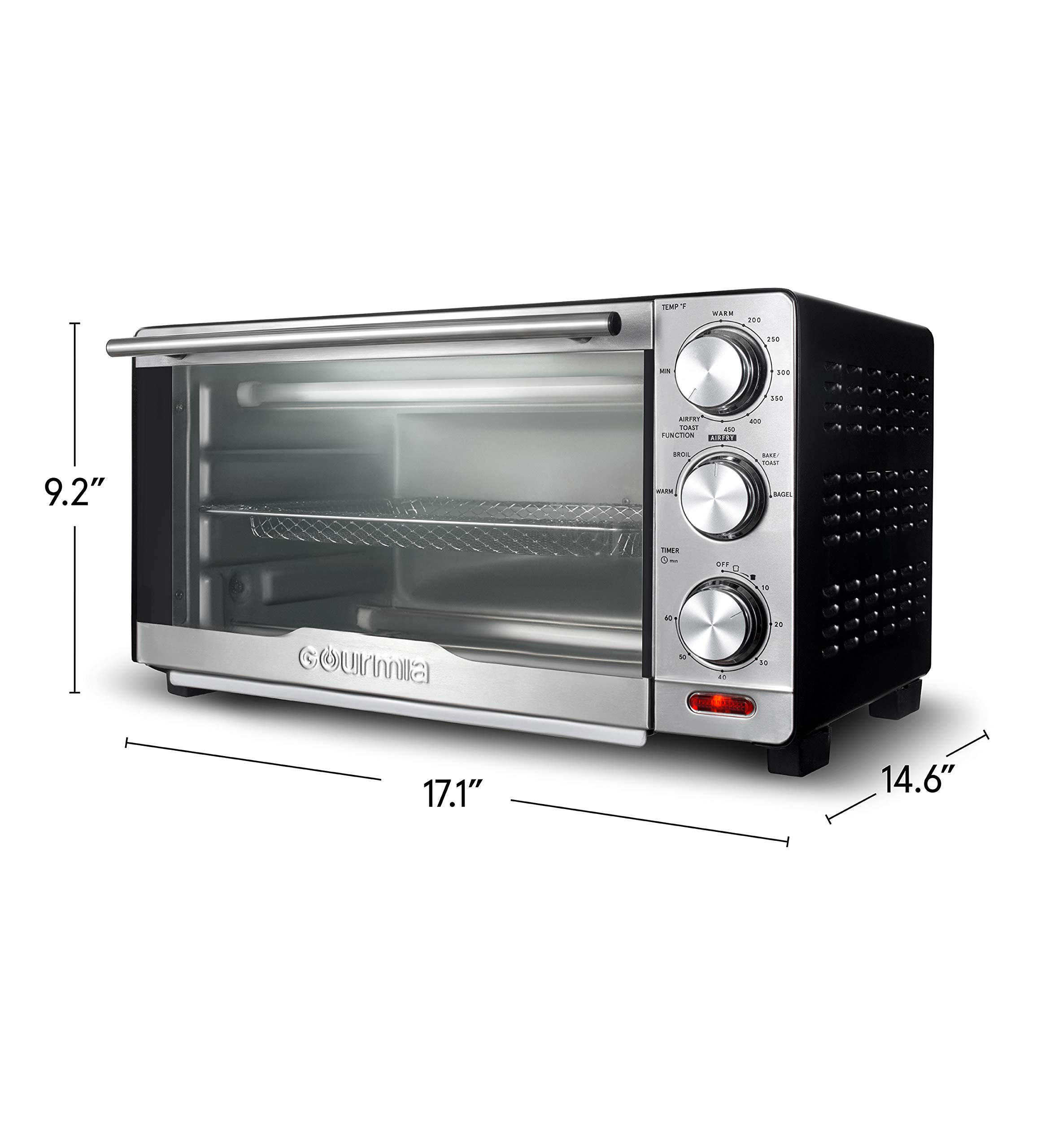 Gourmia Toaster Oven Air Fryer Combo 17 Cooking Presets