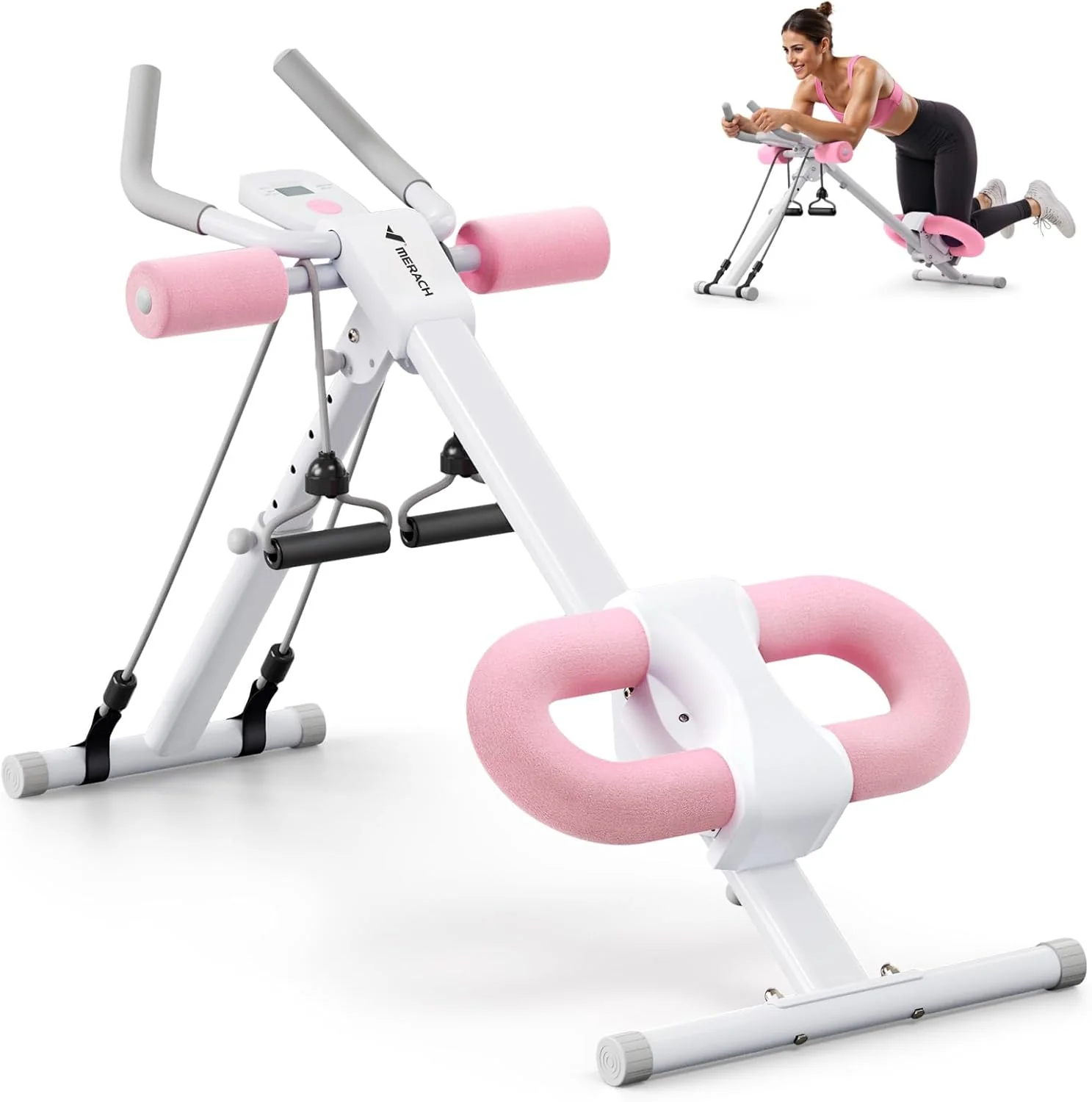 Ab Workout Machine Adjustable Foldable Trainer for Home Gym