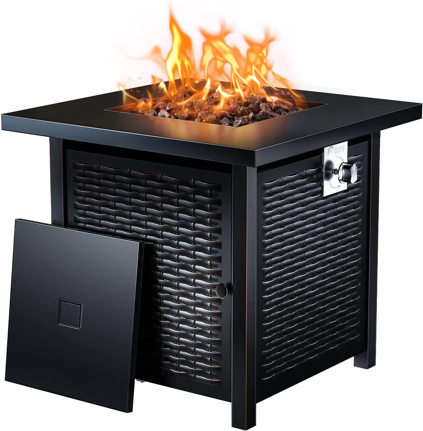 2025 Gas Fire Pit Table, 50,000 BTU Outdoor Propane Fire Pit