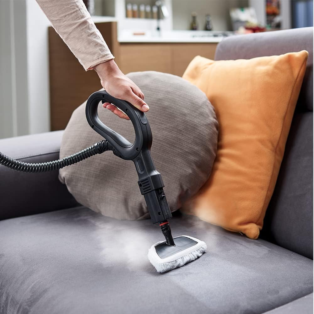 POLTI 8012628 Vaporetto   100 T Dampfreinigungsgert mit 4 Bar, ttet und beseitigt 99,99 Prozent Viren, Keime und Bakterien, Weiss/Türkis Metallic, Wassertankkapazitt 2 l, Dampfmenge 110 g/Min