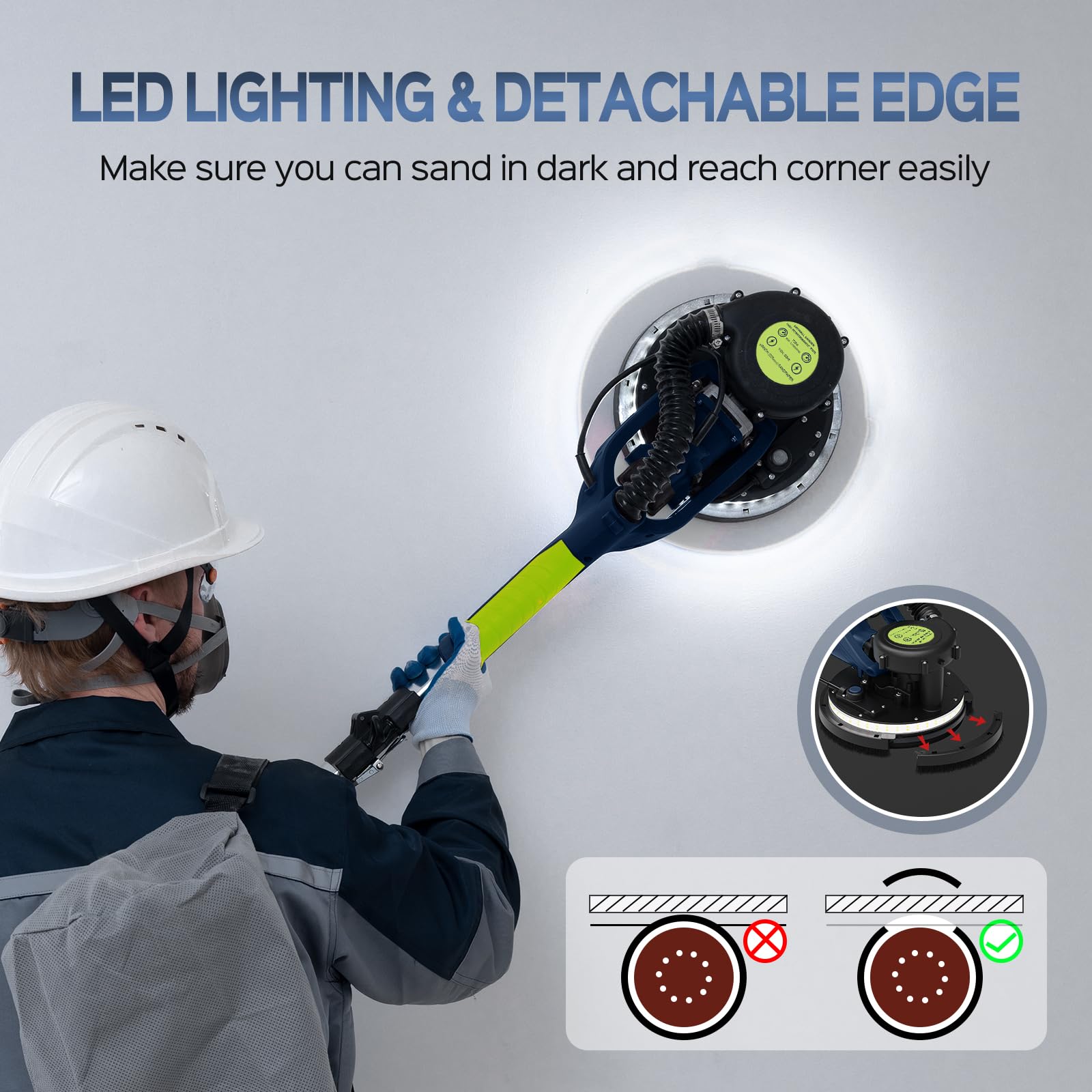 IMQUALI Drywall Sander with Vacuum Dust Collector