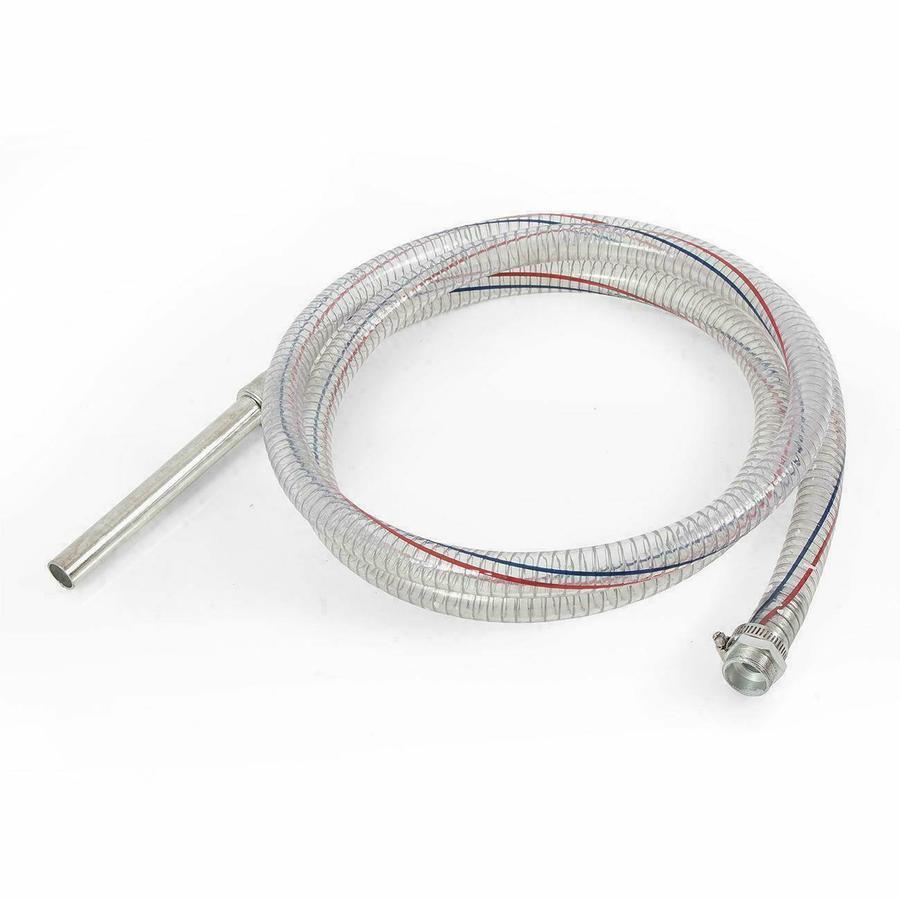 30 Gallon Red Gas Caddy Tank Gasoline Fluid Diesel w Rotary Pump and Hose