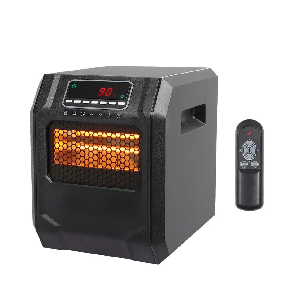 Portable Space Heater, 750W/1500W Small Infrared Heater w/ Remote, LED Display, 3 WorModes, Safe Electric Heater for Home Office Bedroom with Overheat Protection, 11.58�测�� x 9.72�测�� x 12�测��, Q6153