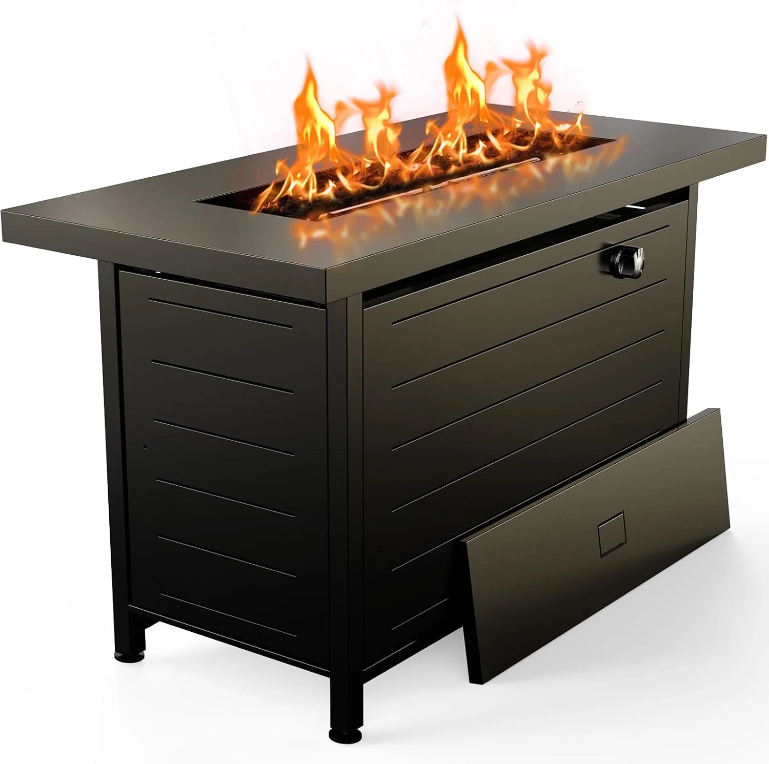 2025 Gas Fire Pit Table, 50,000 BTU Outdoor Propane Fire Pit
