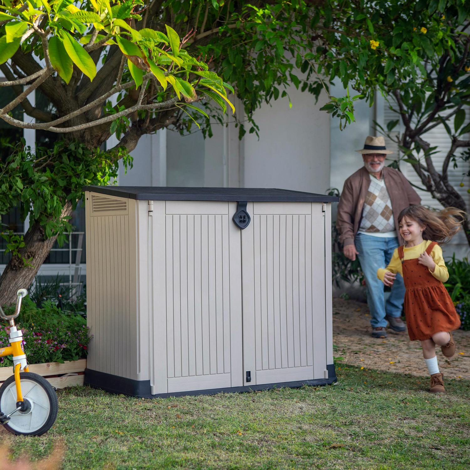 2025 Keter Store-It-Out Midi 30-Cu Ft All-Weather Resin Storage Shed, Beige