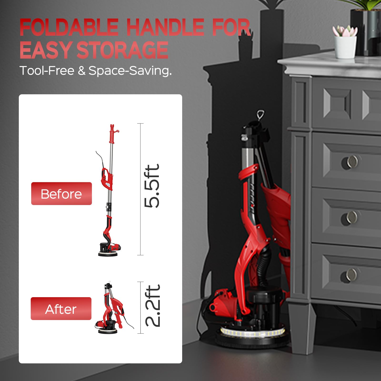 IMQUALI Drywall Sander with Vacuum Dust Collector