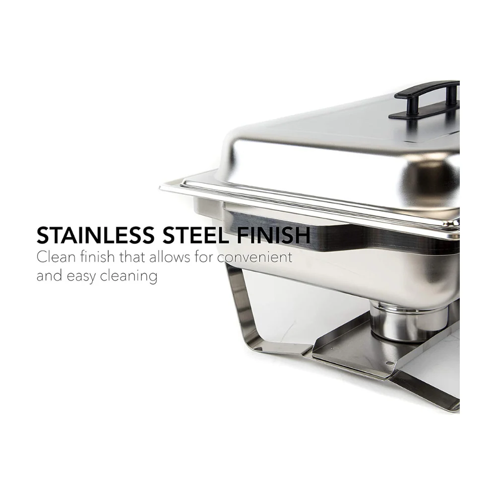 4 Pack 8 Quart Stainless Steel Chafing Dish