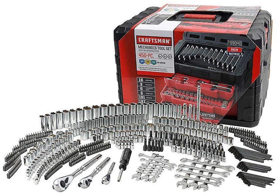 2025 450-Piece Mechanics Tool Set, Ratchet Socket Hand Wrench Toolset