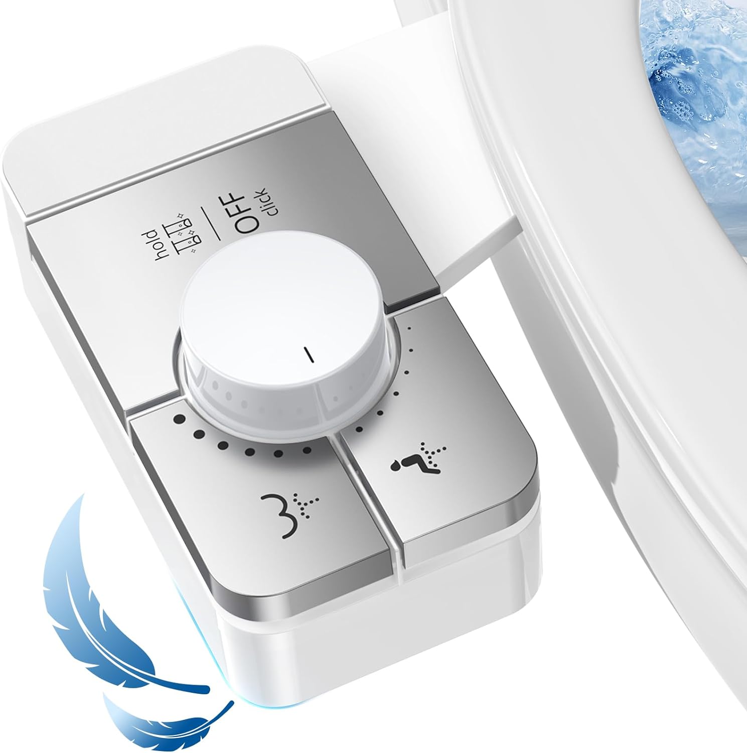 Veken Bidet Attachment for Toilet - Ultra-Slim Self Cleaning Fresh Cold Water Sprayer Bidets