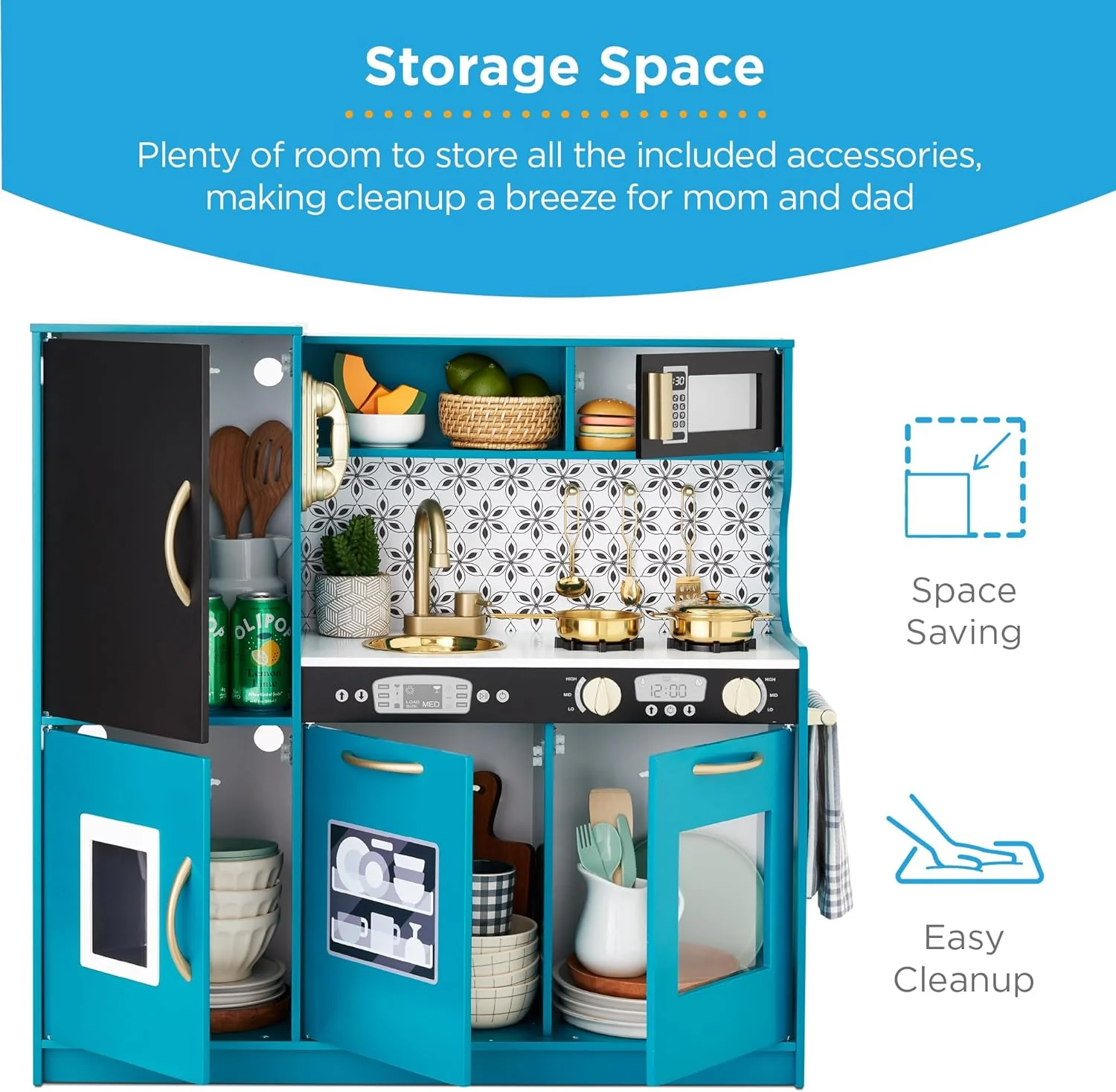 2025 Best Pretend Kitchen Wooden Toy Set for Kids