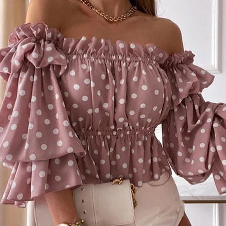 Serena Check Ruffle-Halter Blouse