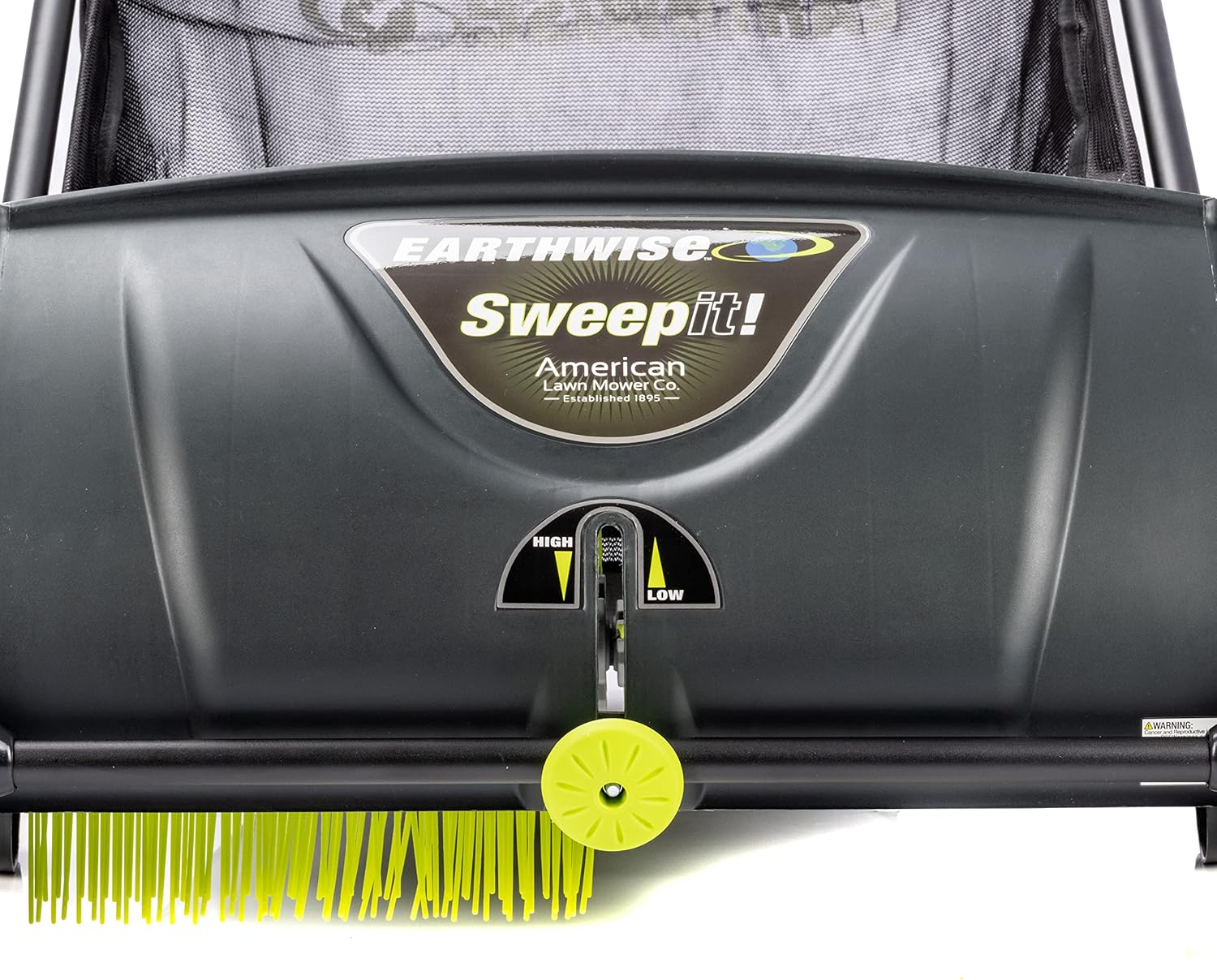 21-Inch Width Leaf & Grass Push Lawn Sweeper, Black