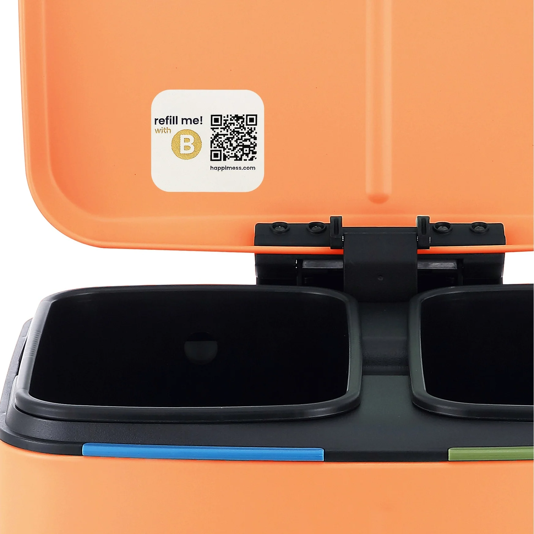 happimess 10.6-Gallon Double Bucket Trash Can with Soft Close Lid