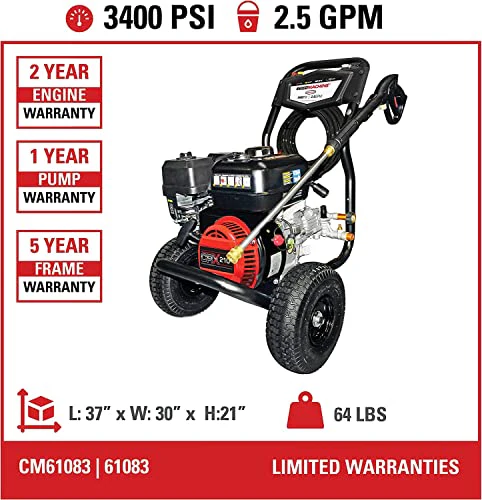 Cleaning CM61083 Clean Machine 3400 PSI Gas Pressure Washer