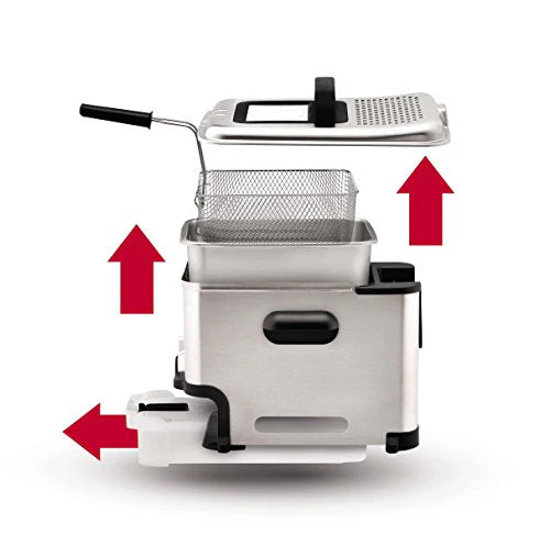 2025 T-Fal Ultimate Steel Deep Fryer with Basket 3.5 Liter Oil and 2.6 Pound Food Capacity