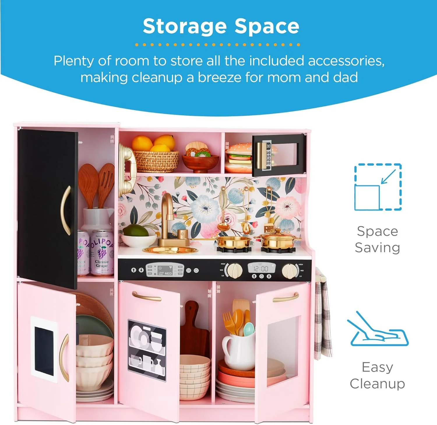 2025 Best Pretend Kitchen Wooden Toy Set for Kids