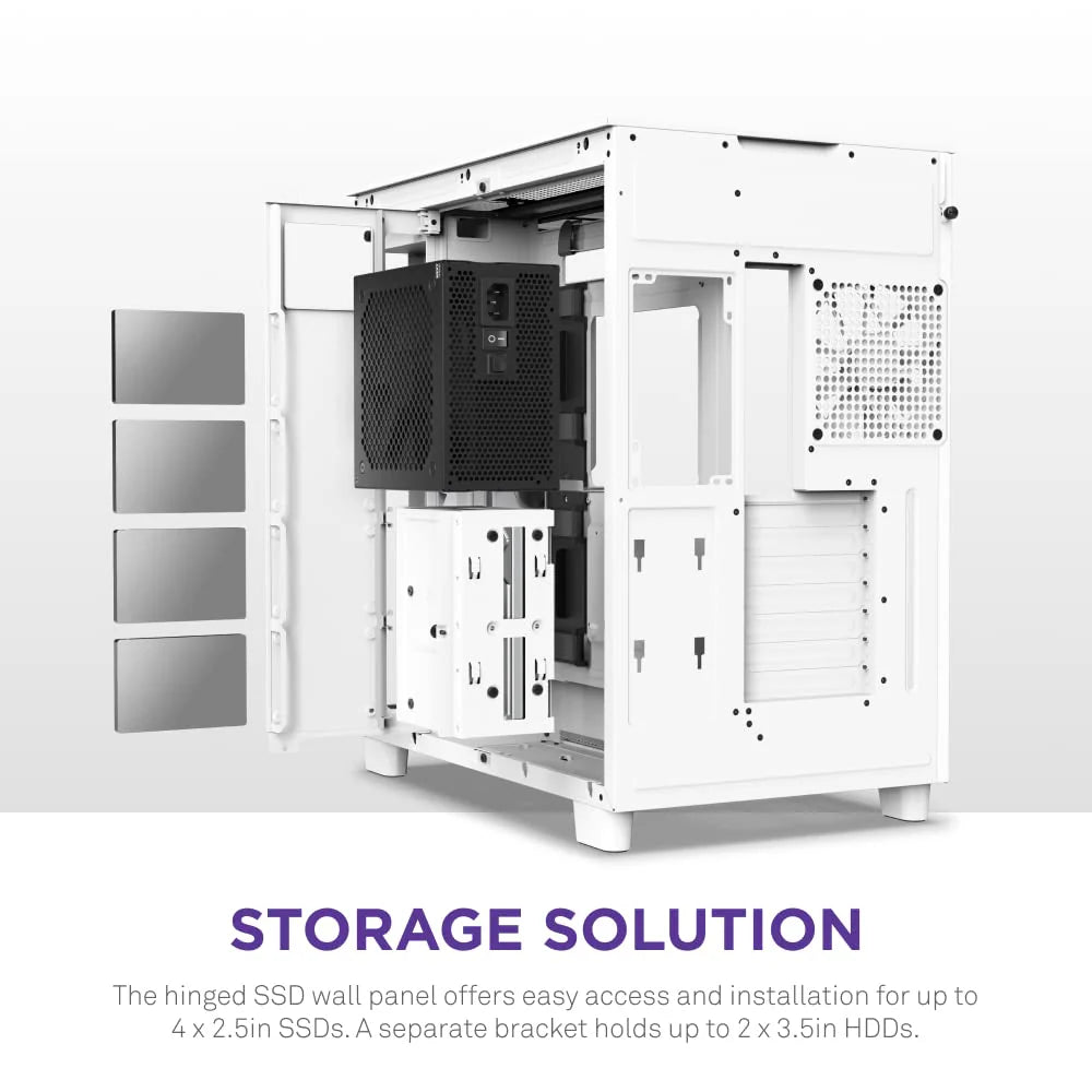 H9 Flow Dual-Chamber ATX Mid-Tower PC Gaming Case